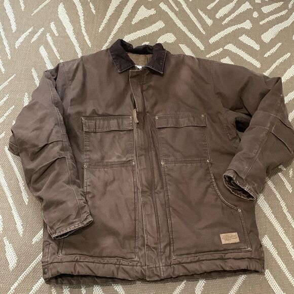 Field N’Forest Distressed Quilted Lined
Brown Workwear Chore Coat Size 2XL Tall - Picture 1 of 17